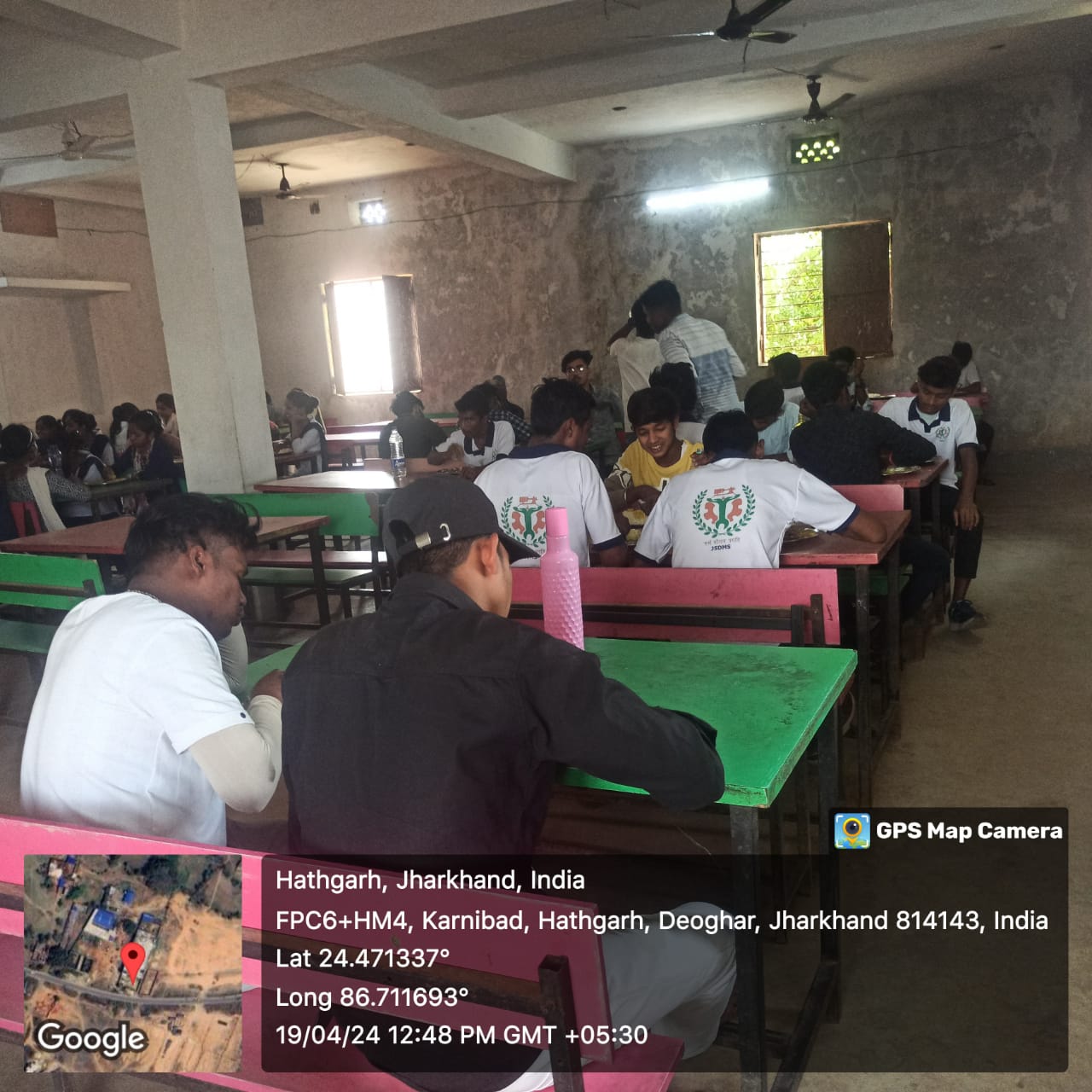 Trainees at the dining hall of the Deoghar centre in Jharkhand